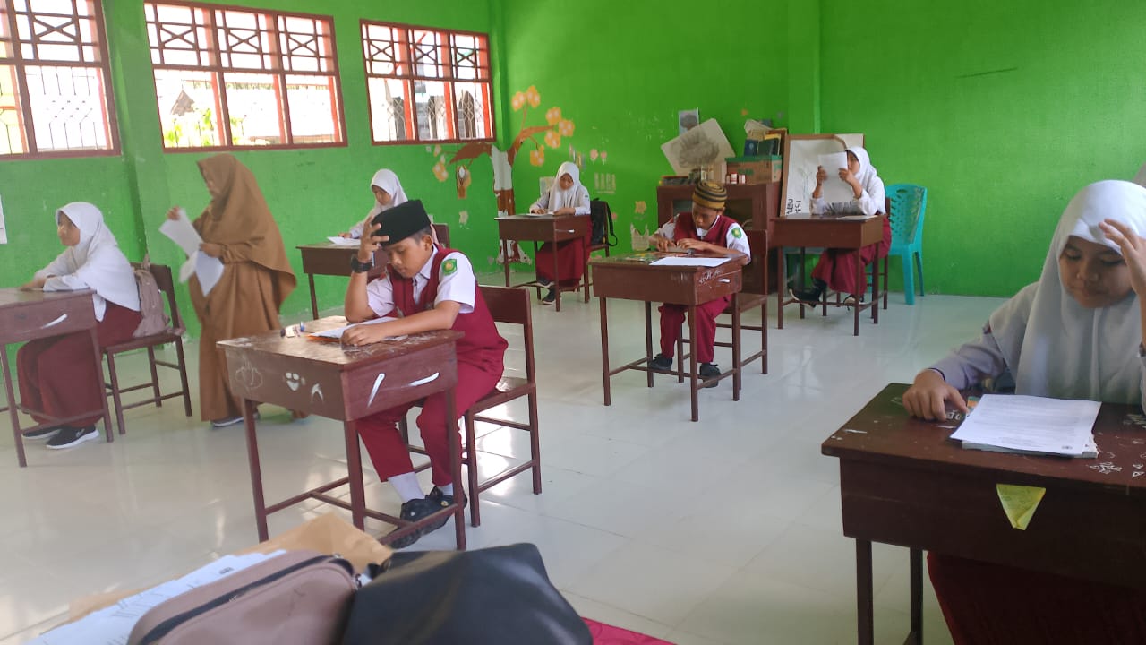 Pelasanaan ujian PAT Kelas 6 Semester Genap Tahun pelajaran 2023/2024 SD Muhammadiyah wiwitan